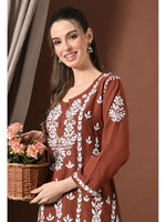Load image into Gallery viewer, Ayesha Premium Chikankari Short Kurti - The Lucknowi Chikan 