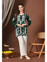 Load image into Gallery viewer, Ayesha Premium Chikankari Short Kurti - The Lucknowi Chikan 