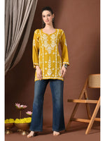Load image into Gallery viewer, Ayesha Premium Chikankari Short Kurti - The Lucknowi Chikan 