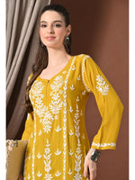 Load image into Gallery viewer, Ayesha Premium Chikankari Short Kurti - The Lucknowi Chikan 