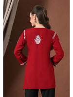 Load image into Gallery viewer, Ayesha Premium Chikankari Short Kurti - The Lucknowi Chikan 