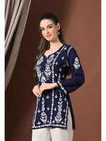 Load image into Gallery viewer, Ayesha Premium Chikankari Short Kurti - The Lucknowi Chikan 