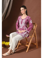 Load image into Gallery viewer, Ayesha Premium Chikankari Short Kurti - The Lucknowi Chikan 
