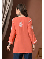 Load image into Gallery viewer, Ayesha Premium Chikankari Short Kurti - The Lucknowi Chikan 