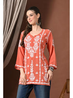 Load image into Gallery viewer, Ayesha Premium Chikankari Short Kurti - The Lucknowi Chikan 