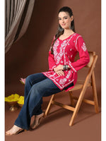 Load image into Gallery viewer, Ayesha Premium Chikankari Short Kurti - The Lucknowi Chikan 
