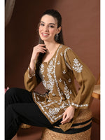 Load image into Gallery viewer, Ayesha Premium Chikankari Short Kurti - The Lucknowi Chikan 