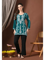 Load image into Gallery viewer, Ayesha Premium Chikankari Short Kurti - The Lucknowi Chikan 