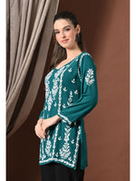 Load image into Gallery viewer, Ayesha Premium Chikankari Short Kurti - The Lucknowi Chikan 