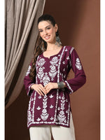 Load image into Gallery viewer, Ayesha Premium Chikankari Short Kurti - The Lucknowi Chikan 