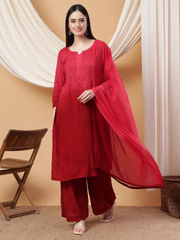 Bahar Chikankari Ombre Dyed Kurti Set