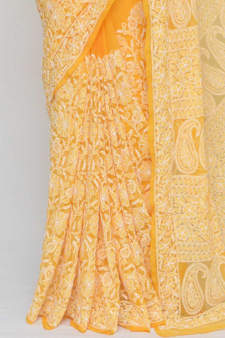 Gulzar Full Jaal Chikankari Saree