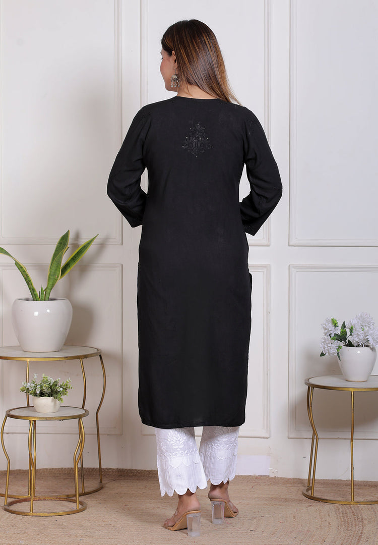 Nargis Rayon Mukaish Chikankari Kurta