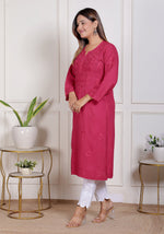 Load image into Gallery viewer, Nargis Rayon Mukaish Chikankari Kurta