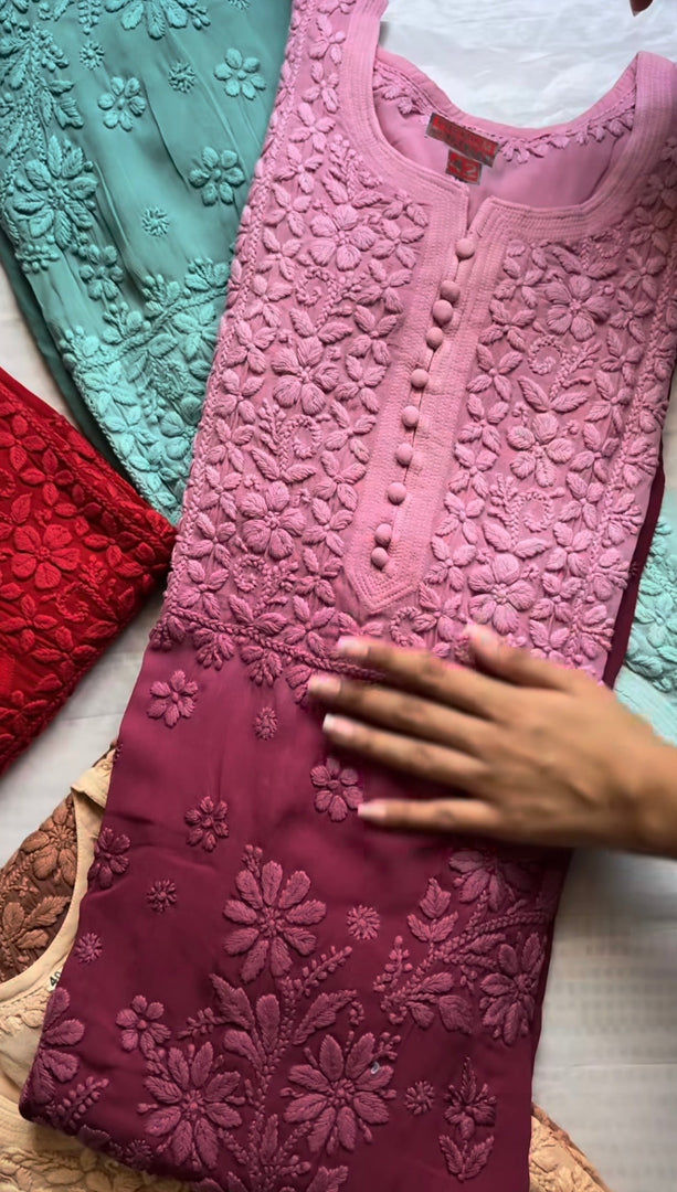 Averi Viscose 3D Handwork Kurta