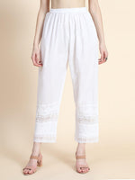 Load image into Gallery viewer, Juni Lace Chikankari Pant
