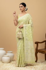 Load image into Gallery viewer, Gulzar Full Jaal Chikankari Saree