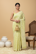 Load image into Gallery viewer, Gulzar Full Jaal Chikankari Saree