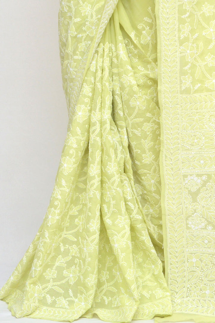 Gulzar Full Jaal Chikankari Saree