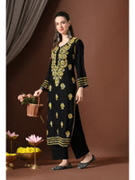 Load image into Gallery viewer, Mahira Rayon Duel Thread Chikankari Kurti