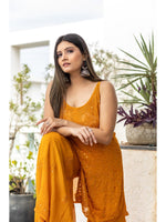 Load image into Gallery viewer, Fiza Designer Mukaish Chikankari Noodle Gharara Set
