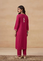Load image into Gallery viewer, Daftar Rayon Chikankari Solid Women's 2 PC Long Kurta Set