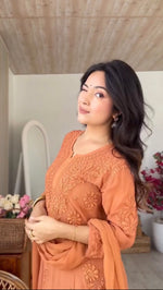 Load image into Gallery viewer, Gulnaaz Viscose Premium Chikankari Kurti Set