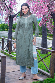 Vranda Pure Viscose 3D Chikankari Kurti