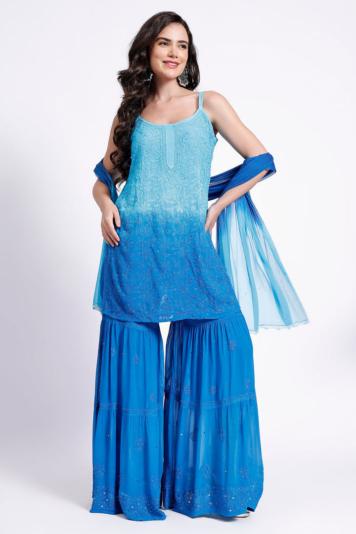 Fiza Designer Premium Kurti Set - The Lucknowi Chikan 