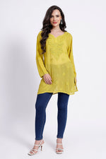 Load image into Gallery viewer, Dori Viscose 3D Chikankari Kurti - The Lucknowi Chikan 