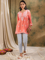 Load image into Gallery viewer, Haniya Premium Chikankari Short Top
