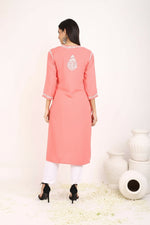 Load image into Gallery viewer, Heer Rayon Chikankari Straight Kurti
