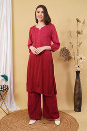 Bahar Ombre Rayon Chikankari Kurti Set