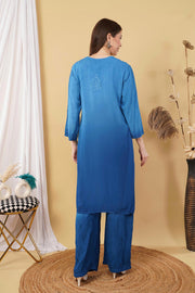 Bahar Ombre Rayon Chikankari Kurti Set