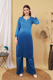 Bahar Ombre Rayon Chikankari Kurti Set