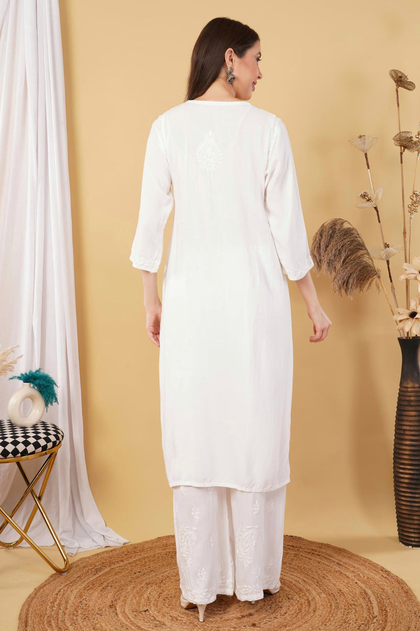 Bahar Ombre Rayon Chikankari Kurti Set