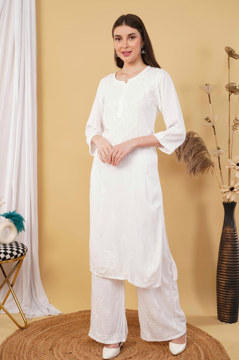 Bahar Ombre Rayon Chikankari Kurti Set