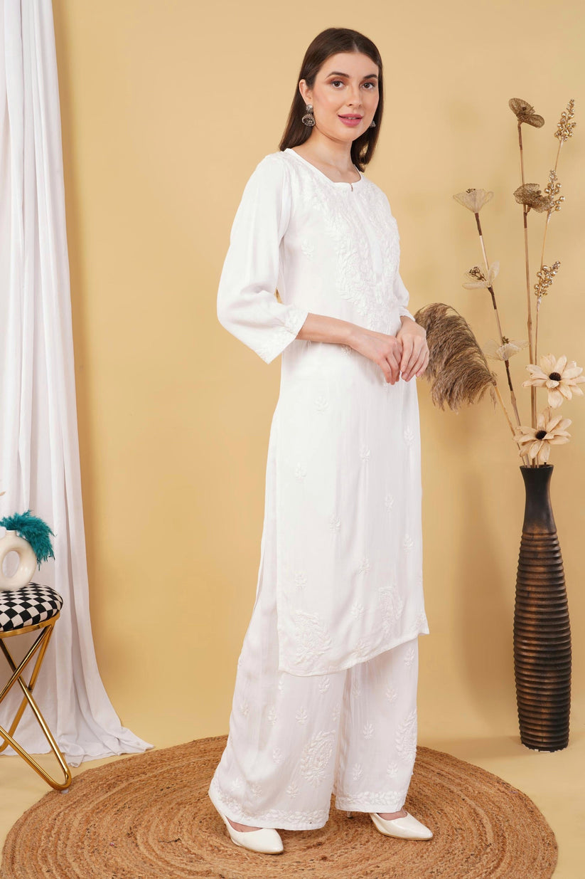 Bahar Ombre Rayon Chikankari Kurti Set