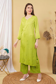 Bahar Ombre Rayon Chikankari Kurti Set