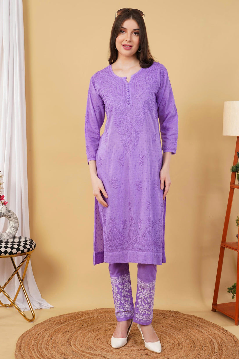 Isha Crochet Dobi Chikankari Co-Ord Set