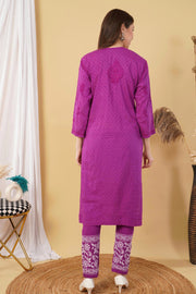 Isha Chrochet Dobby Cotton Kurti Set