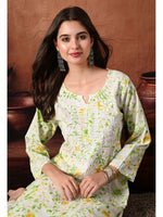 Load image into Gallery viewer, Saheli Mul Mul Floral Chikankari Kurti