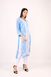 Nikhar Front Pannel Chikankari Kurti