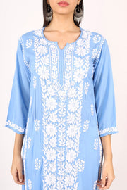 Nikhar Front Pannel Chikankari Kurti