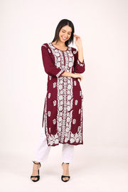 Nikhar Front Pannel Chikankari Kurti