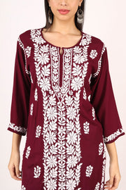 Nikhar Front Pannel Chikankari Kurti