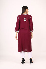 Nikhar Front Pannel Chikankari Kurti