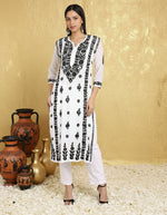 Load image into Gallery viewer, Pratha 3D Chikankari Muslin Kurta
