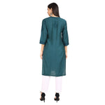 Load image into Gallery viewer, Kyra Chanderi Cotton Chikankari Kurti
