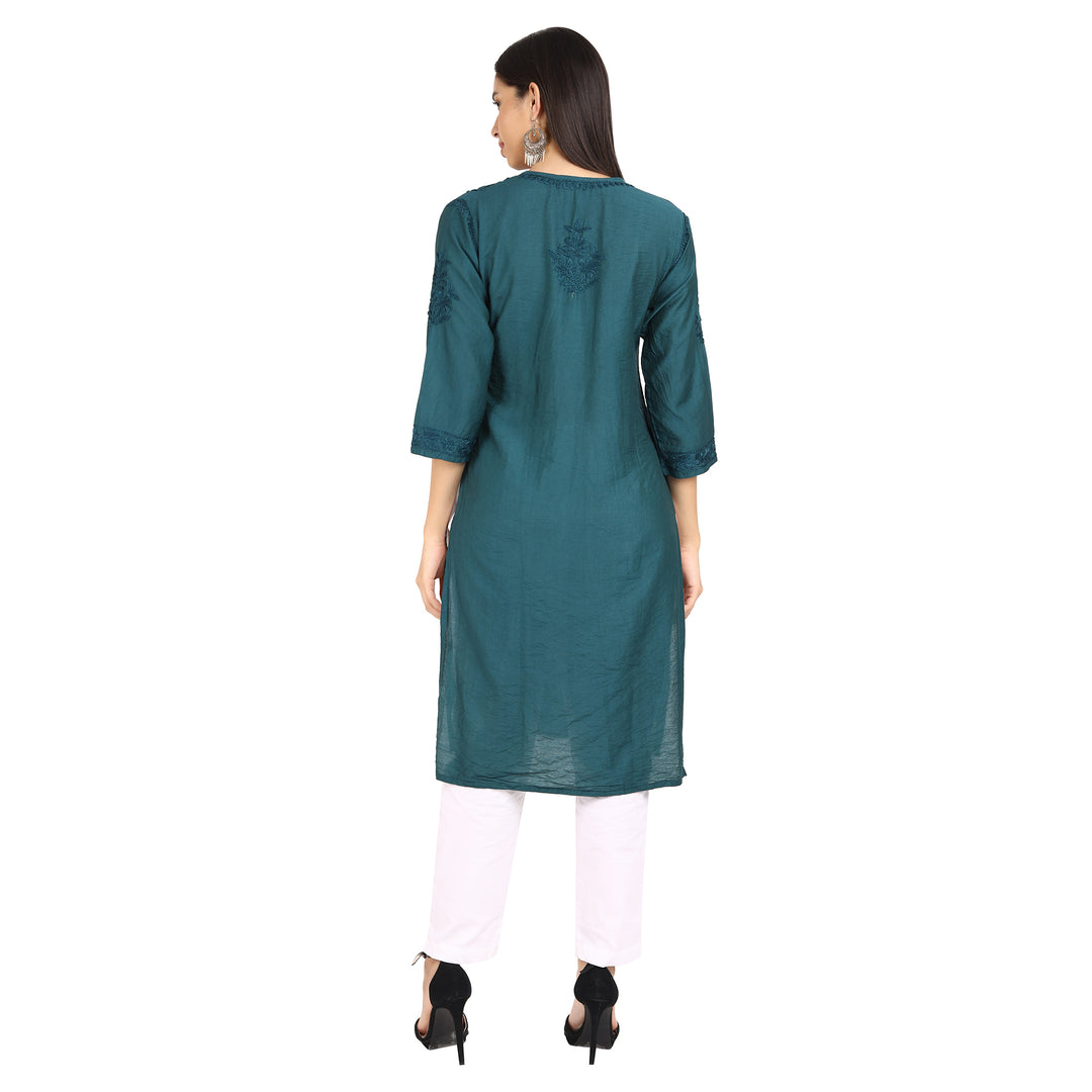 Kyra Chanderi Cotton Chikankari Kurti